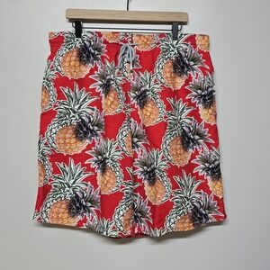 Vilebrequin Men XXXL‎ Allover Pineapple Stretch Waistband Drawstring Swim Short